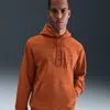 Nike Men's Court Heritage Dri-fit French Terry Tennis Pullover Hoodie In Orange