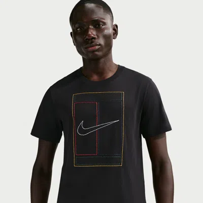 Nike Men's Court Heritage T-shirt In Black