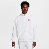 Nike Heritage Logo-patch Zip-up Sweater In White