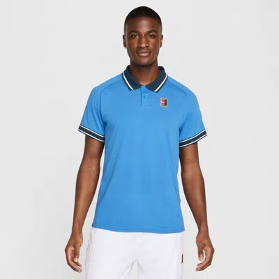 Nike Men's Court Heritage Tennis Polo In Blue