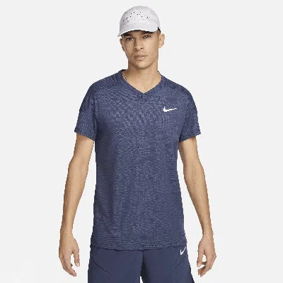 Nike Men's Court Slam Dri-fit Tennis Top In Blue