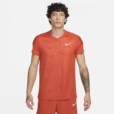 Nike Men's Court Slam Dri-fit Tennis Top In Orange