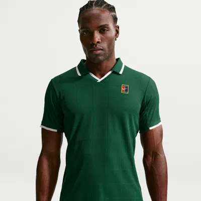 Nike Men's Court Slam Dri-fit Adv Tennis Polo In Green