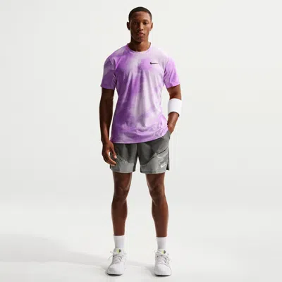Nike Men's Court Slam Dri-fit Tennis Shorts In Gray