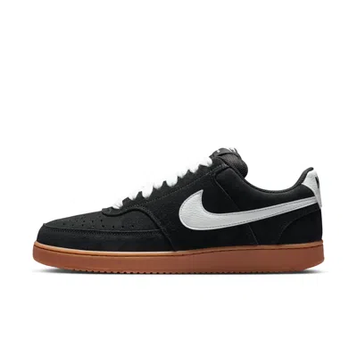 Nike Men's Court Vision Low Fl Shoes In Black
