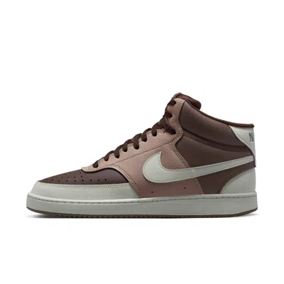 Nike Men's Court Vision Mid Next Nature Shoes In Brown