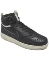 Nike Men's Court Vision Mid Winter Sneaker Boots From Finish Line In Dark Smoke Grey/light Bone/dark Smoke Grey