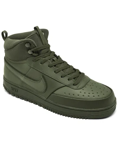 Nike Men's Court Vision Mid Winter Sneaker Boots From Finish Line In Green