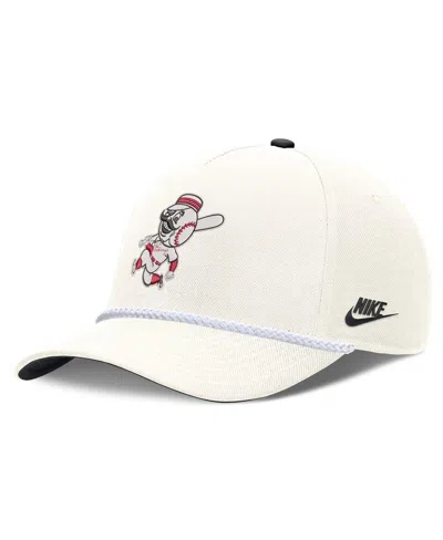 Nike Men's Cream Cincinnati Reds Cooperstown Rise Adjustable Hat In Neutral