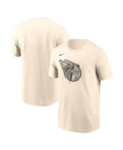 NIKE MEN'S CREAM CLEVELAND GUARDIANS CAMO LOGO T-SHIRT