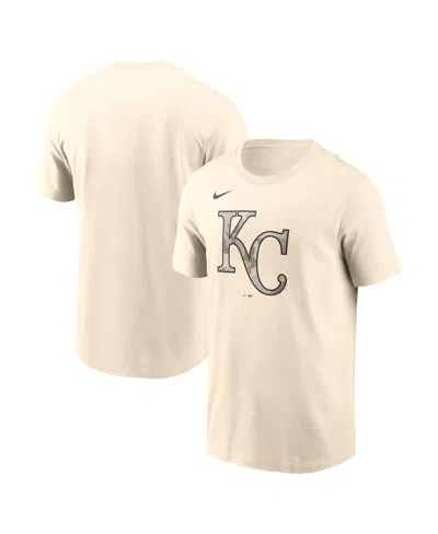 NIKE MEN'S CREAM KANSAS CITY ROYALS CAMO LOGO T-SHIRT