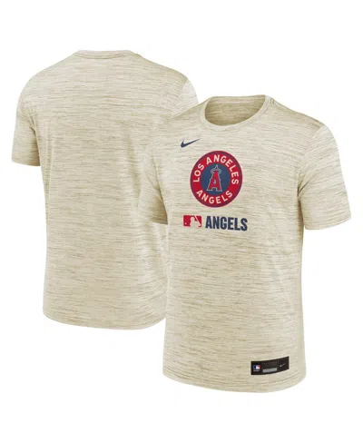 Nike Men's Cream Los Angeles Angels 2025 City Connect Authentic Collection Velocity Performance T-shirt In Gold