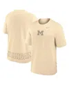 Nike Men's Cream Michigan Wolverines Primary Statement Two-hit Performance T-shirt In Cream