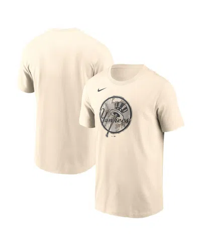 Nike Cream New York Yankees Camo Logo T-shirt In Gold
