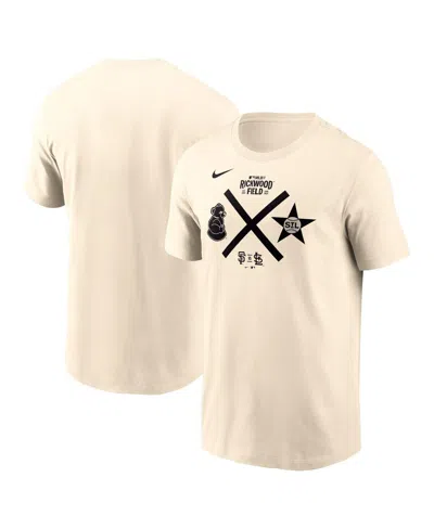 Nike Men's Cream San Francisco Giants Vs. St. Louis Cardinals 2024 Rickwood Classic Matchup T-shirt