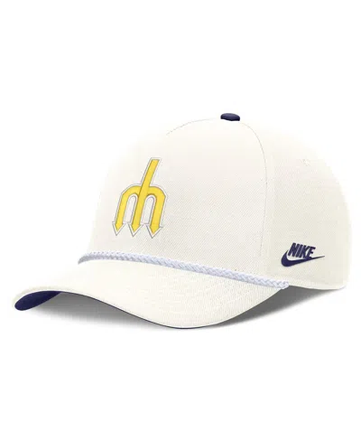 Nike Men's Cream Seattle Mariners Cooperstown Rise Adjustable Hat In Neutral