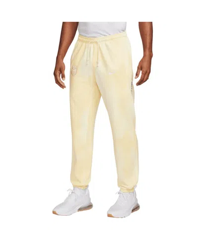 Nike Men's Cream Usmnt Standard Issue Performance Pants In Yellow