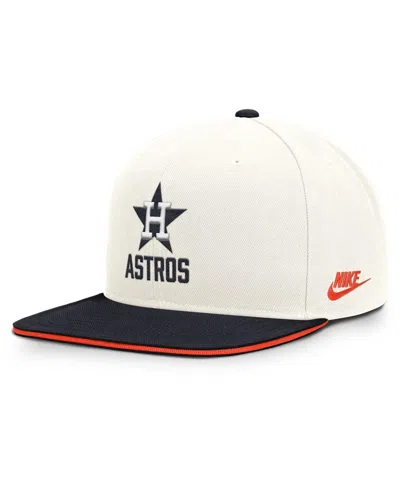 Nike Men's Cream/navy Houston Astros Cooperstown Pro Dri-fit Snapback Hat In Neutral