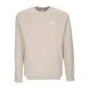 Nike Men's Crew Neck Sweatshirt Club Crew Bb Rattan/white In Neutral