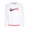 Nike Men's Crewneck Sweatshirt Air Crew Fleece Bb Summit White In White
