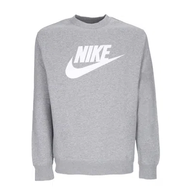 Nike Men's Crewneck Sweatshirt Sportswear Club Bb Graphic Crew Dk Gray Heather In Multi