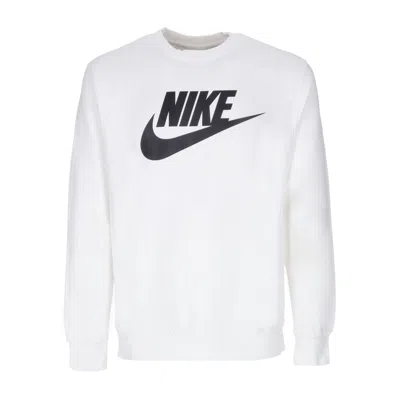 Nike Men's Crewneck Sweatshirt Sportswear Club Bb Graphic Crew White In Multi