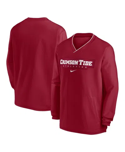 Nike Men's Crimson Alabama Crimson Tide 2024 Sideline Pullover Windshirt