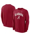 Nike Crimson Alabama Crimson Tide Primetime Primary Stack Pullover Sweatshirt In Burgundy