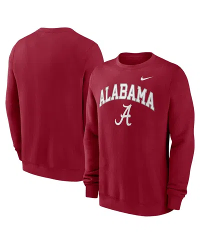 NIKE MEN'S CRIMSON ALABAMA CRIMSON TIDE ARCH PULLOVER SWEATSHIRT