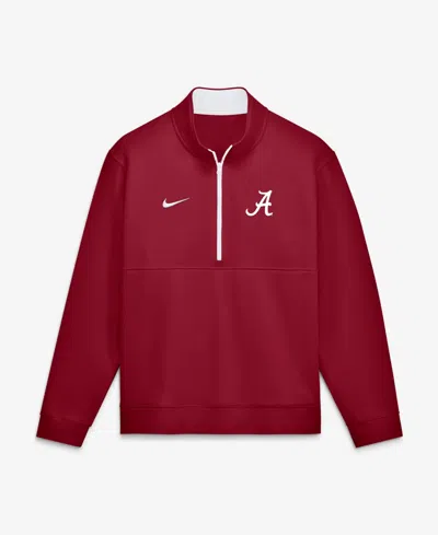 Nike Men's Crimson Alabama Crimson Tide Primetime Club Fleece Half-zip Pullover Sweatshirt In Burgundy