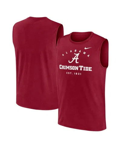 Nike Men's Crimson Alabama Crimson Tide Primetime Legend Lock Up Performance Muscle Tank Top