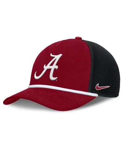 Nike Men's Crimson Alabama Crimson Tide Rise Primetime Trucker Adjustable Hat In Red