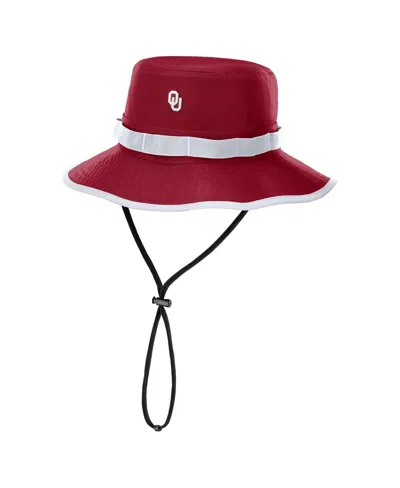 Nike Kids' Men's Crimson Oklahoma Sooners 2025 Sideline Apex Boonie Performance Bucket Hat In Red