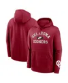 Nike Men's Crimson Alabama Crimson Tide Legacy Foundational Two-hit Club Performance Pullover Hoodie In Crimson