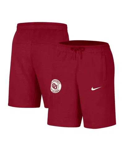Nike Men's Crimson Oklahoma Sooners Logo Shorts In Brown