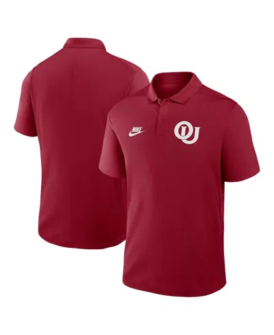 Nike Men's Crimson Oklahoma Sooners Primetime Victory Legacy Vault Logo Performance Polo Shirt In Red