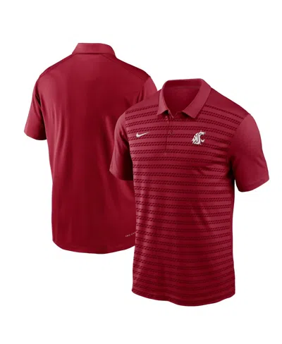 Nike Men's Crimson Washington State Cougars 2024 Sideline Victory Coaches Performance Polo In Crimson,white