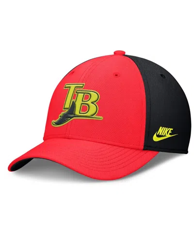 Nike Men's Crimson/black Tampa Bay Rays Neon 90s Rise Swoosh Flex Hat