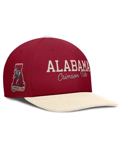 Nike Men's Crimson/cream Alabama Crimson Tide Pro Legacy Script Snapback Hat In Multi