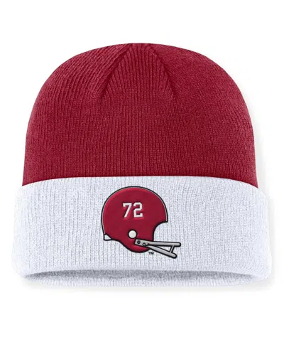 Nike Men's Crimson/white Alabama Crimson Tide Legacy Terra Cuffed Knit Hat In Crimson,white