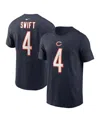 Nike Men's D'andre Swift Navy Chicago Bears Player Name Number T-shirt In Navy