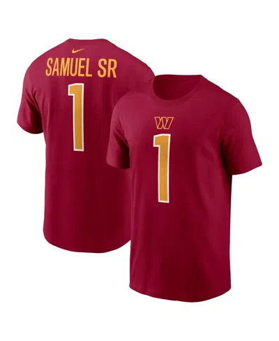 Nike Men's Deebo Samuel Sr Burgundy Washington Commanders Name Number T-shirt