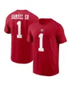 Nike Men's Deebo Samuel Sr Scarlet San Francisco 49ers Player Name Number T-shirt In Scarlet