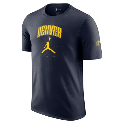 Nike Men's Denver Nuggets Essential Jordan Nba T-shirt In Blue