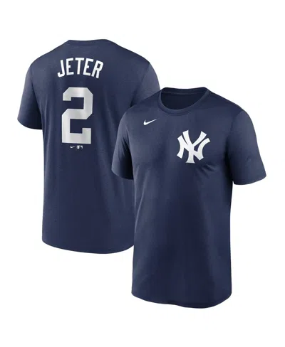 Nike Men's Derek Jeter Navy New York Yankees Legend Name Number Performance T-shirt