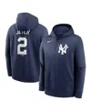 Nike Men's Derek Jeter Navy New York Yankees Player Name Number Club Pullover Hoodie In Blue