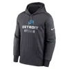 Nike Men's Detroit Lions Toss Sweep Menâs  Therma Nfl Pullover Hoodie In Black