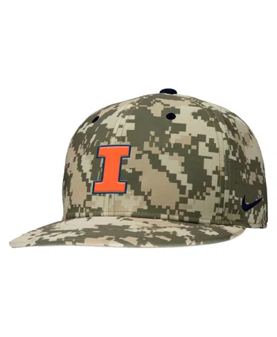 Nike Men's Digital Camo Illinois Fighting Illini On-field Baseball Performance Fitted Hat