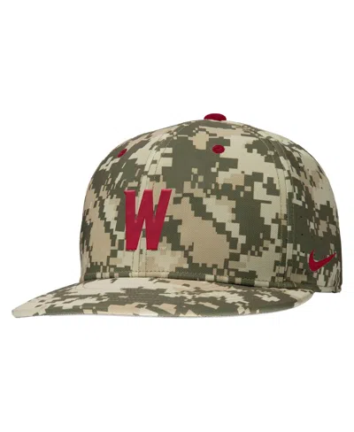Nike Men's Digital Camo Washington State Cougars On-field Baseball Performance Fitted Hat