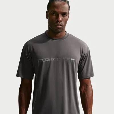 Nike Men's Disrupt Dri-fit Short-sleeve Running Top In Brown